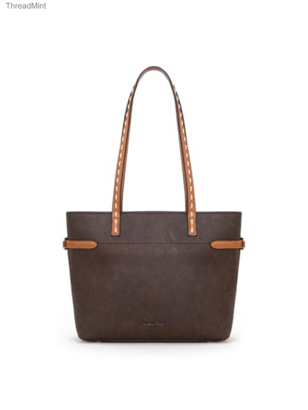 Faux Leather Minimalist Tote Bag Women Shoulder Hobo Purse Laptop Work